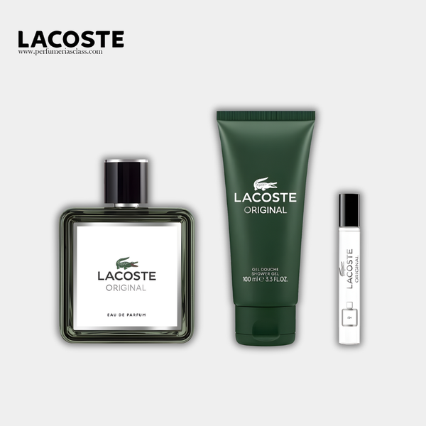 Hombre - Lacoste Original 100 ml Edp - Estuche 3 Pdts