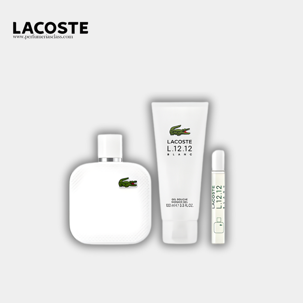 Hombre - Lacoste L.12.12. Blanc 100 ml Edt - Estuche 3 Pdts