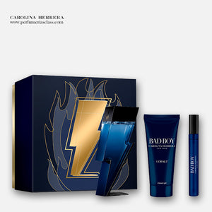 Hombre - Carolina Herrera Bad Boy Cobalt Électrique 100 ml Edp - Estuche 3 Pdts