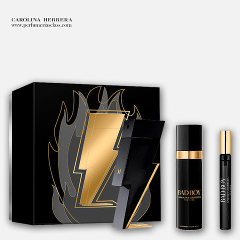 Hombre - Carolina Herrera Bad Boy 100 Edt - Estuche 3 Pdts