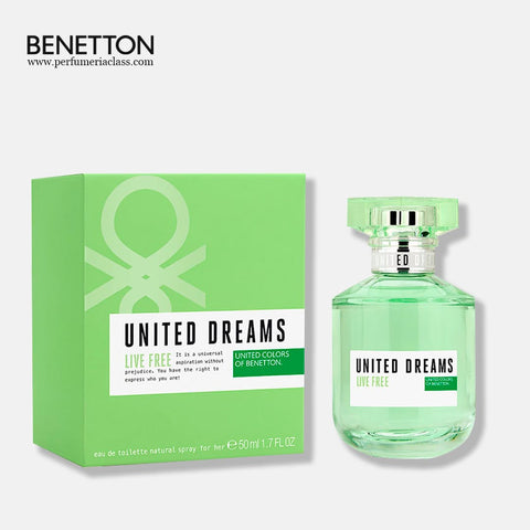 Benetton United Dreams Live Free 50 ml Edt (Mujer)
