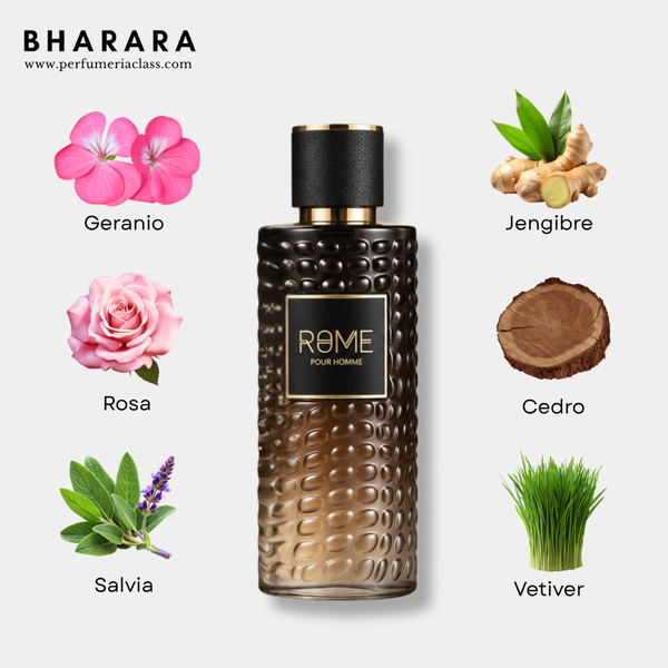 Hombre - Bharara Mast Perfume Rome Pour Homme 100 ml Edp - Estuche 2 Pdts