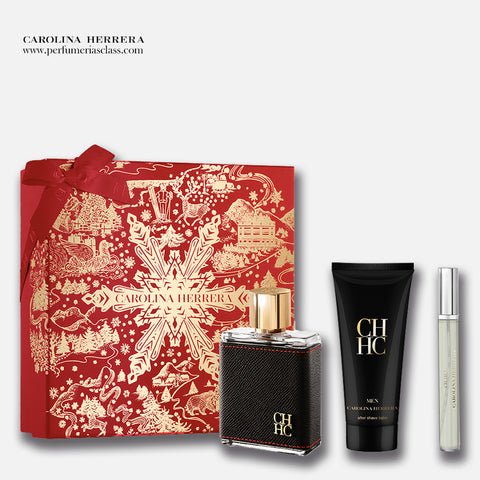 Hombre - Carolina Herrera Ch Men 100 ml Edt - Estuche 3 Pdts