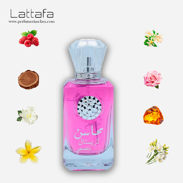 Mujer - Lattafa Mahasin Crystal Violet 100 ml Edp - Estuche 2 Pdts
