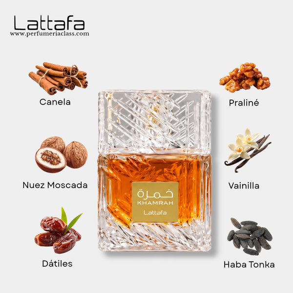Unisex - Lattafa Khamrah 100 ml Edp - Estuche 2 Pdts