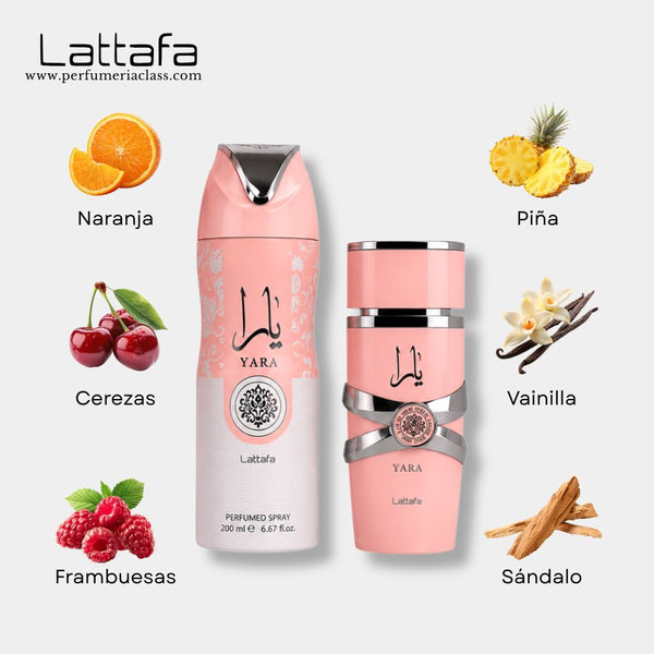 Mujer - Lattafa Yara 100 ml Edp - Estuche 2 Pdts