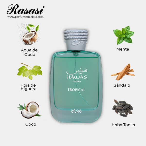Hombre - Decant Rasasi Hawas Tropical 5ml Edp