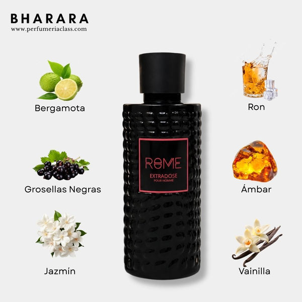 Hombre - Bharara Mast Perfume Rome Extradose Pour Homme 100 ml Edp - Estuche 2 Pdts