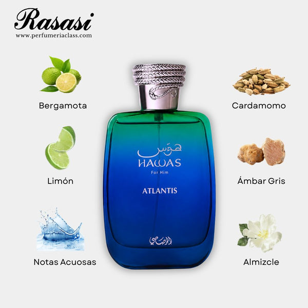 Hombre - Rasasi Hawas Atlantis 100 ml Edp