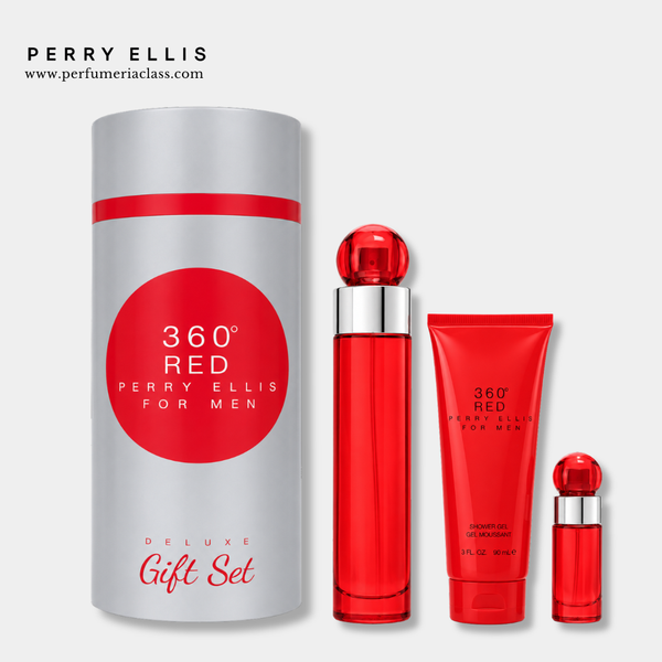 Hombre - Perry Ellis 360 Grados Red 100 ml Edt - Estuche 3 Pdts