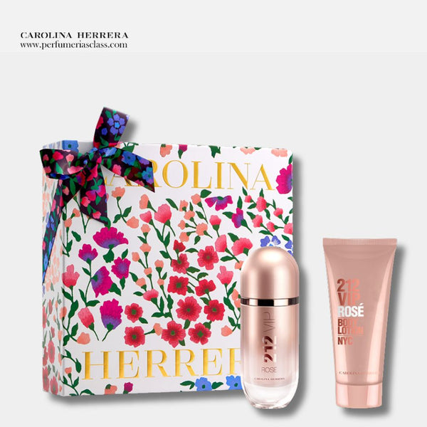 Mujer - Carolina Herrera 212 VIP Rosé 80 ml Edp - Estuche 2 Pdts