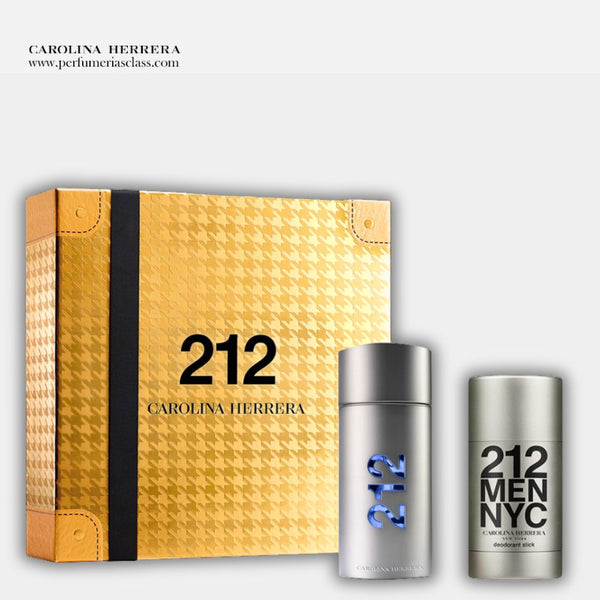 Hombre - Carolina Herrera 212 Men 100 ml Edt - Estuche 2 Pdts