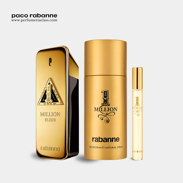 Hombre - Paco Rabanne 1 Million Elixir Parfum Intense 100 ml - Estuche 3 Pdts