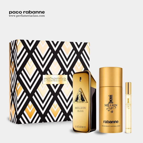Hombre - Paco Rabanne 1 Million Elixir Parfum Intense 100 ml - Estuche 3 Pdts