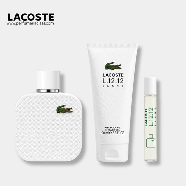 Hombre - Lacoste L.12.12. Blanc 100 ml Edt - Estuche 3 Pdts
