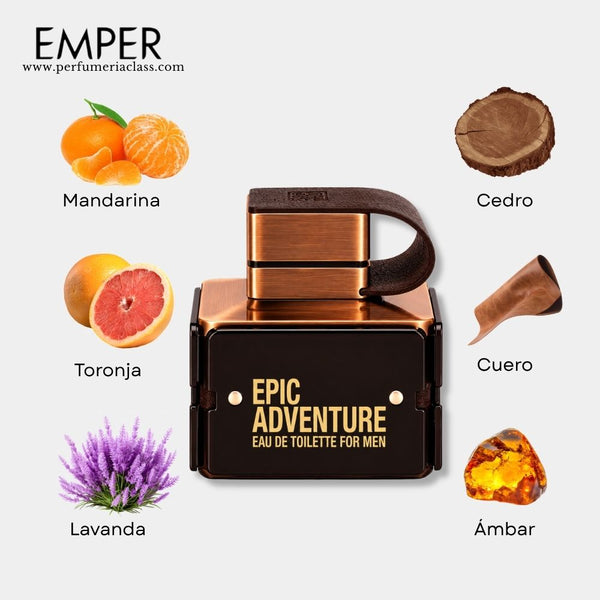 Hombre - Emper Epic Adventure 100 ml Edt - Estuche 2 Pdts