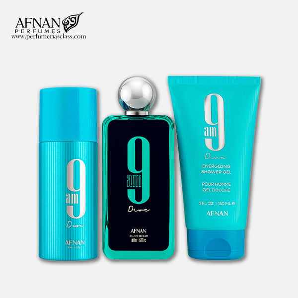 Hombre - Afnan 9 am Dive 100 ml Edp - Estuche 3 Pdts