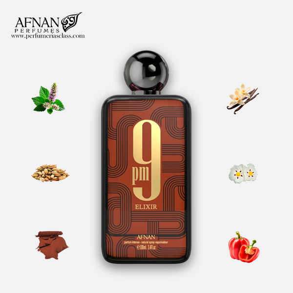 Hombre - Afnan 9 pm  Elixir Parfum Intense 100 ml