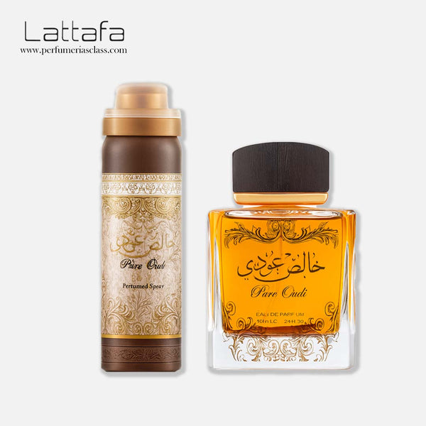 Hombre - Lattafa Pure Oudi 100 ml Edp - Estuche 2 Pdts