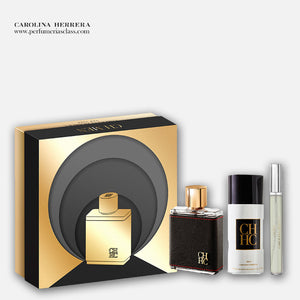 Hombre - Carolina Herrera Ch Men 100 ml Edt - Estuche 3 Pdts