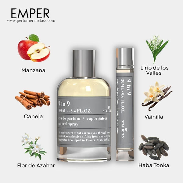 Hombre - Emper 9 to 9 By Stallion 53 100 ml Edp - Estuche 2 Pdts