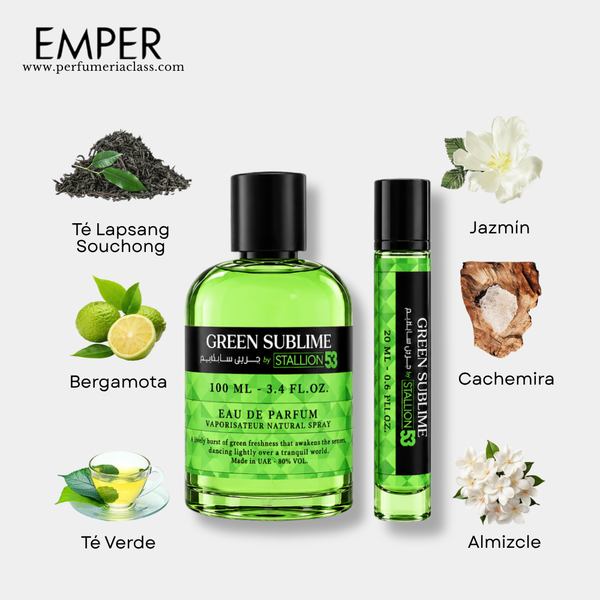 Hombre - Emper Stallion 53 Green Sublime 100 ml Edp - Estuche 2 Pdts