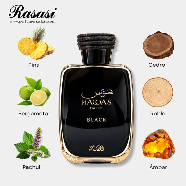 Hombre - Rasasi Hawas Black 100 ml Edp