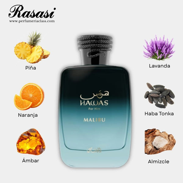 Hombre - Decant Rasasi Hawas Malibu 5ml Edp