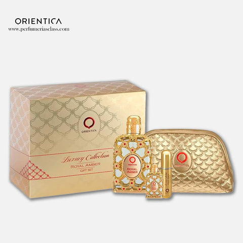 Unisex - Orientica Luxury Collection Royal Amber 80 ml Edp -  Estuche 4 Pdts
