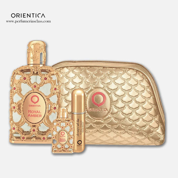 Unisex - Orientica Luxury Collection Royal Amber 80 ml Edp -  Estuche 4 Pdts