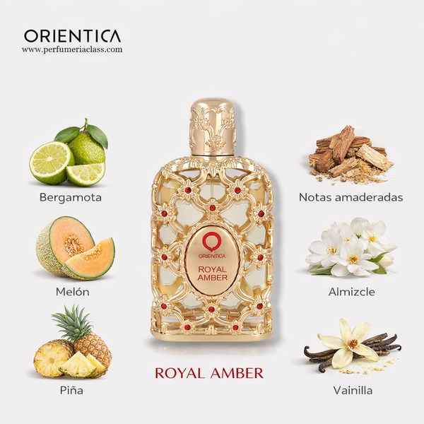 Unisex - Orientica Luxury Collection Royal Amber 80 ml Edp -  Estuche 4 Pdts