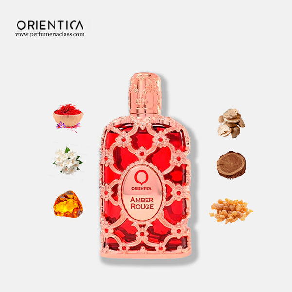 Unisex - Orientica Luxury Collection Amber Rouge 80 ml Edp - Estuche 4 Pdts