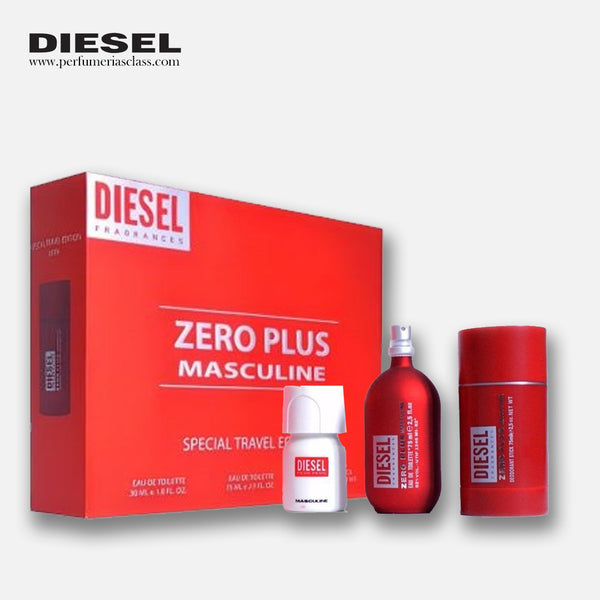 Hombre - Diesel Zero Plus Red 75 ml Edt - Estuche 3 Pdts